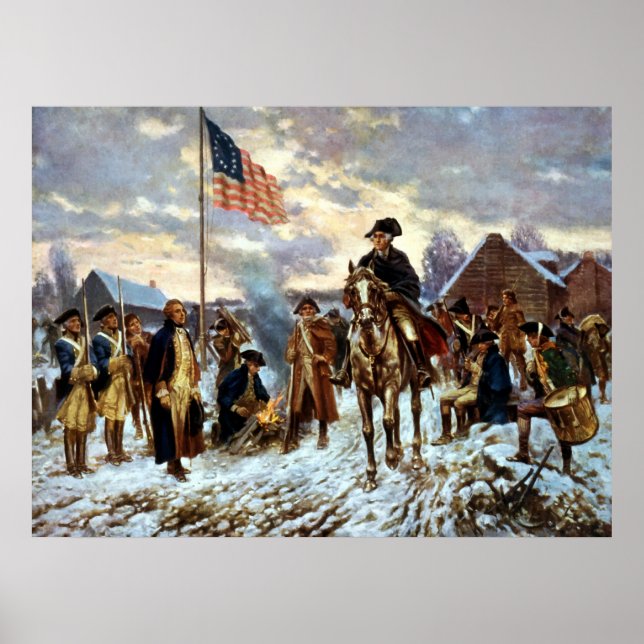 Washington i Valley Forge Poster (Framsidan)