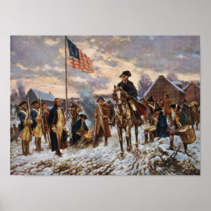 Washington i Valley Forge Poster