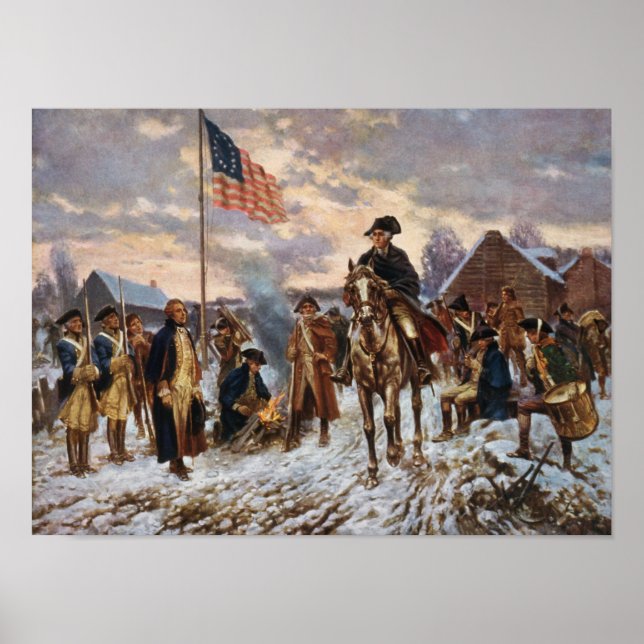 Washington i Valley Forge Poster (Framsidan)