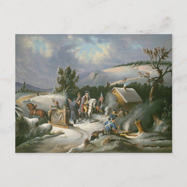 Washington i Valley Forge Vykort (Framsida)