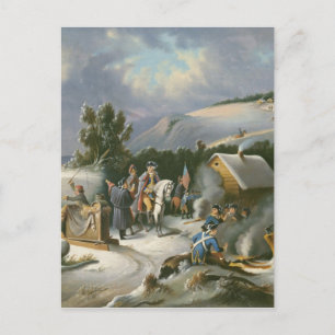 Washington i Valley Forge Vykort