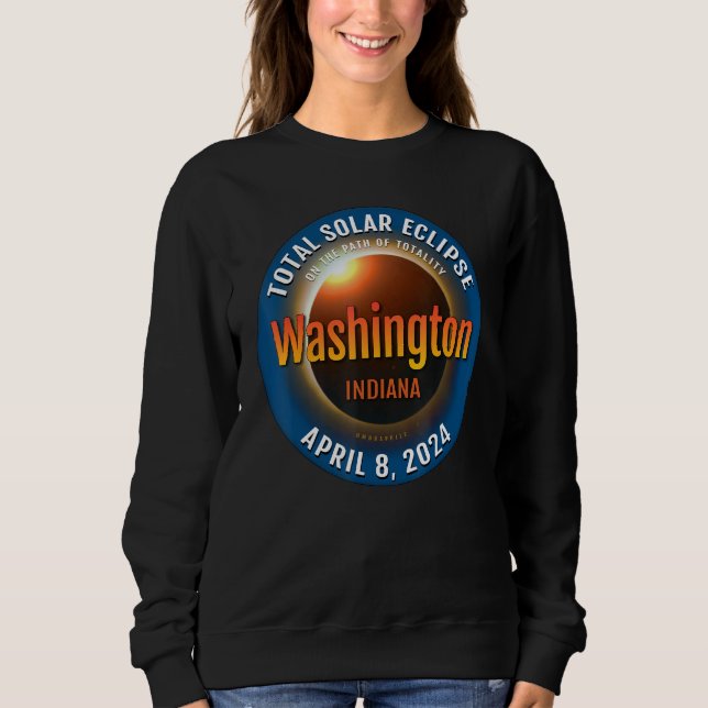 Washington Indiana IN Total Solar Eclipse 2024  3  T Shirt (Framsida)