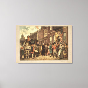 Washington invigning på Philadelphia Canvastryck