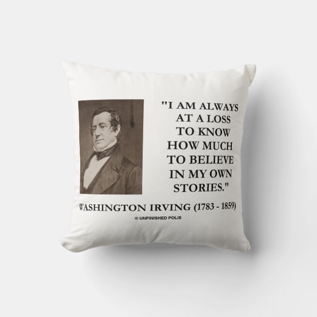 Washington Irving Alltid Förvirrad Tro Historier Kudde (Framsida)