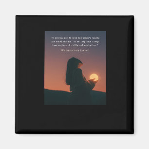 Washington Irving Quote Jag vill inte veta hur Magnet
