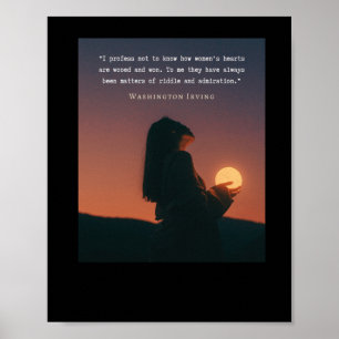 Washington Irving Quote Jag vill inte veta hur Poster
