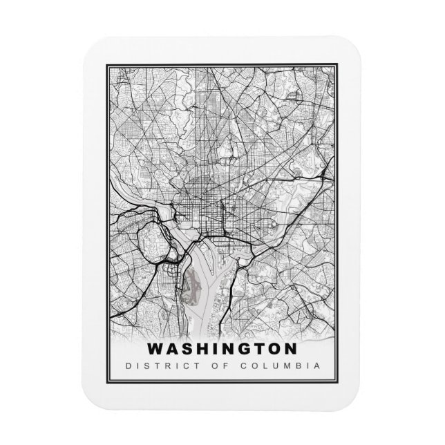 Washington Karta Magnet (Vertikal)