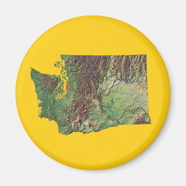 Washington Karta Magnet (Framsidan)