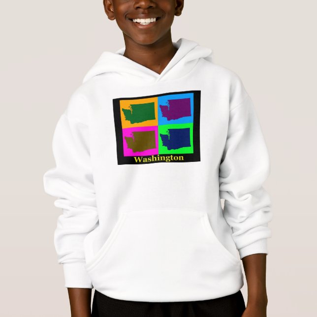 Washington Karta Tee Shirt (Framsida)