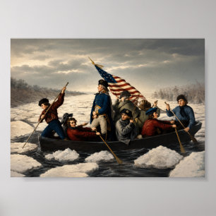 Washington korsar Delaware amerikansk historia Poster
