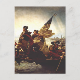 Washington korsar Delaware av Emanuel Leutze Meddelande Vykort