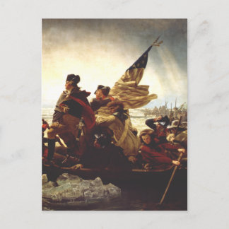 Washington korsar Delaware av Emanuel Leutze Meddelande Vykort