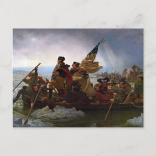 Washington korsar Delaware av Emanuel Leutze Vykort