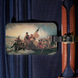 Washington korsar Delawarefloden av Emanuel Leutze Bagagebricka