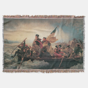 Washington korsar Delawarefloden av Emanuel Leutze Filt