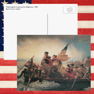 Washington korsar Delawarefloden av Emanuel Leutze Vykort