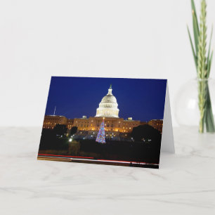 Washington kort för D.c.-julgranhälsning