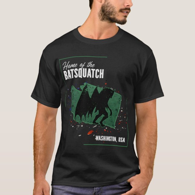 Washington - Kryptids hem för Batsquatch T Shirt (Framsida)