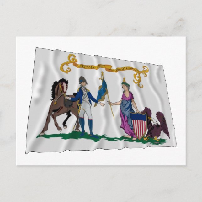 Washington Lifeguard Flagga Vykort (Framsida)