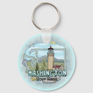 Washington Lighthouse Nyckelring