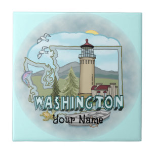 Washington Lighthouse Tile Kakelplatta