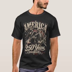 Washington & Lincoln Rockar Amerika 250-årsjubileu T Shirt