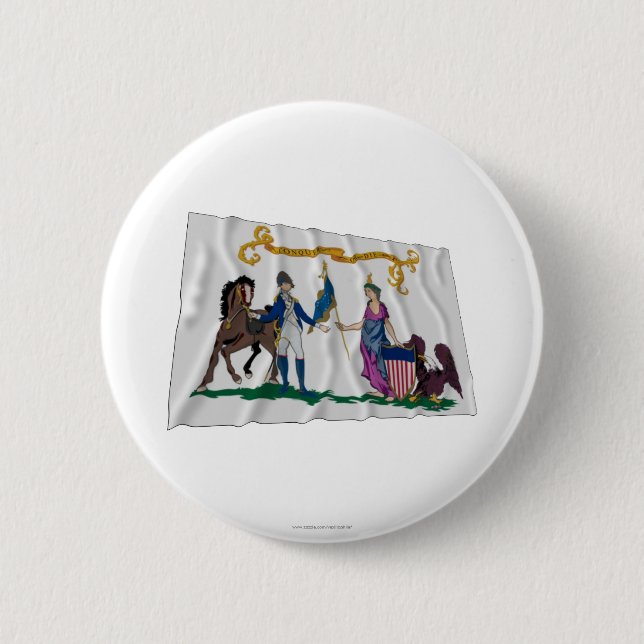 Washington livräddareflagga knapp (Framsida)