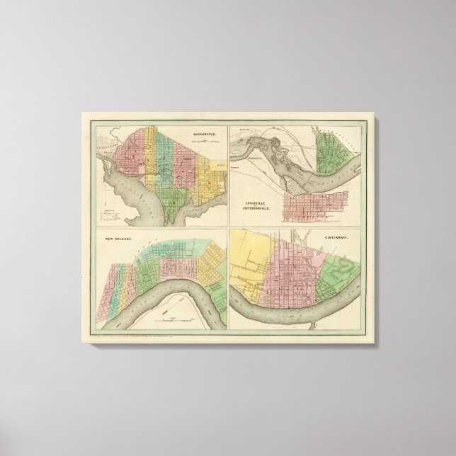 Washington Louisville och Jeffersonville Canvastryck (Framsida)