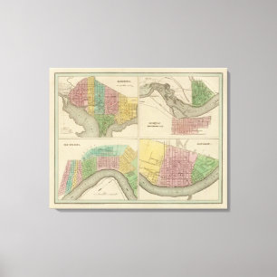 Washington Louisville och Jeffersonville Canvastryck