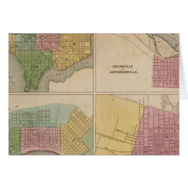 Washington Louisville och Jeffersonville Hälsningskort (Framsidan Horizontal)
