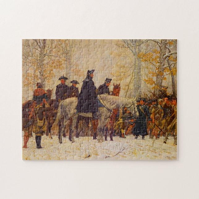 Washington Marsch Valley Forge William Trego 1883 Pussel (Horisontell)
