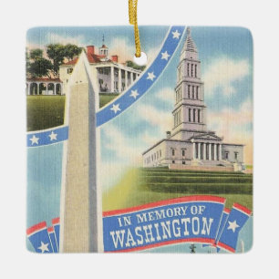 Washington Memory Tribute Julgransprydnad Keramik