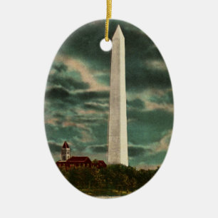 Washington Monument av nattligt prydnadsföremål Julgransprydnad Keramik