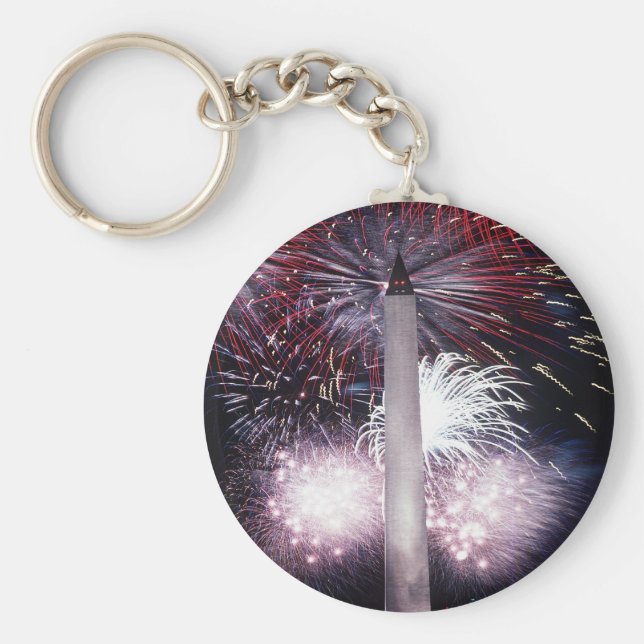 Washington Monument Fireworks Nyckelring (Framsidan)