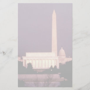 Washington Monument, Huvudstad och Jefferson Brevpapper