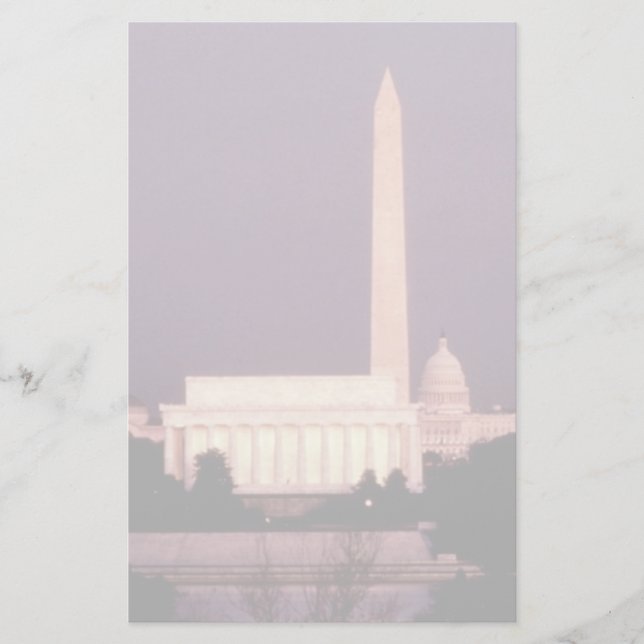 Washington Monument, Huvudstad och Jefferson Brevpapper (Framsida)