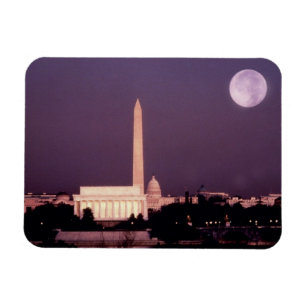 Washington monument, huvudstaden och Jefferson Magnet