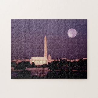 Washington monument, huvudstaden och Jefferson Pussel