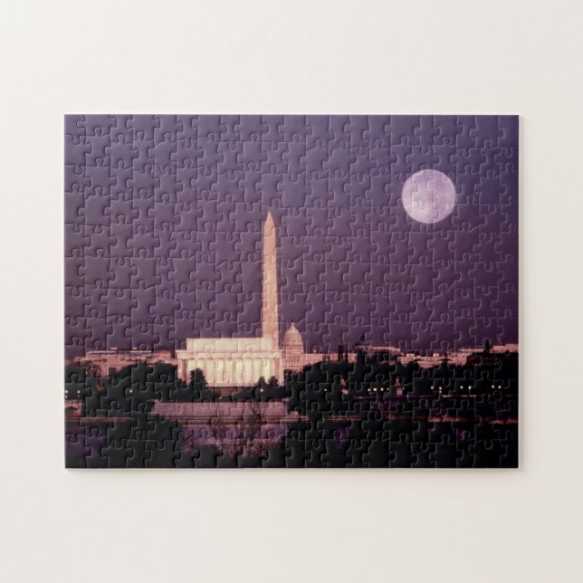 Washington monument, huvudstaden och Jefferson Pussel (Horisontell)