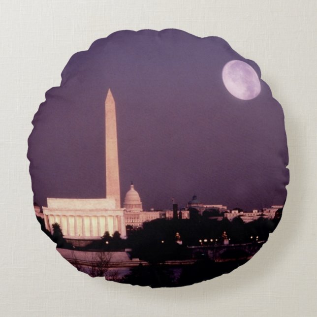 Washington monument, huvudstaden och Jefferson Rund Kudde (Framsidan)