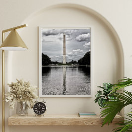 Washington Monument i silver Poster