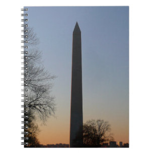 Washington Monument i Sunset Anteckningsbok