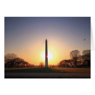 Washington Monument i Sunset Hälsningskort