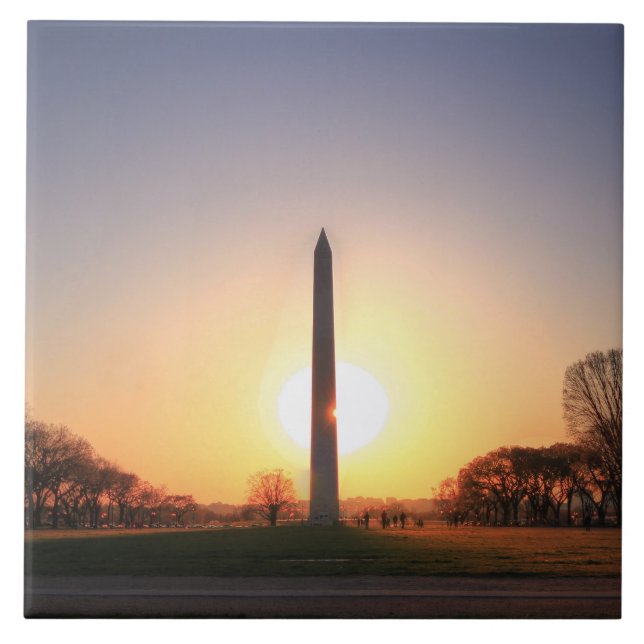 Washington Monument i Sunset Kakelplatta (Framsidan)
