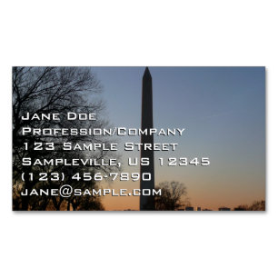 Washington Monument i Sunset Magnetiska Visitkort