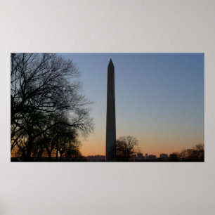 Washington Monument i Sunset Poster