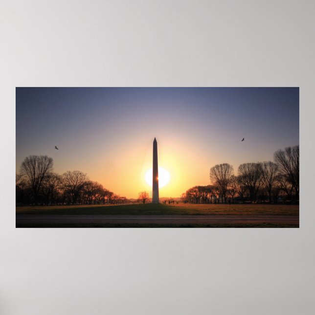 Washington Monument i Sunset Poster (Framsidan)