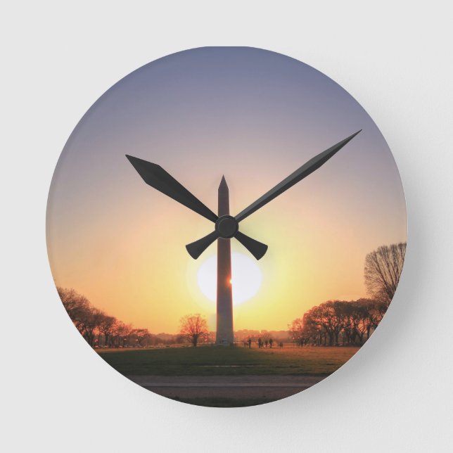 Washington Monument i Sunset Rund Klocka (Framsida)