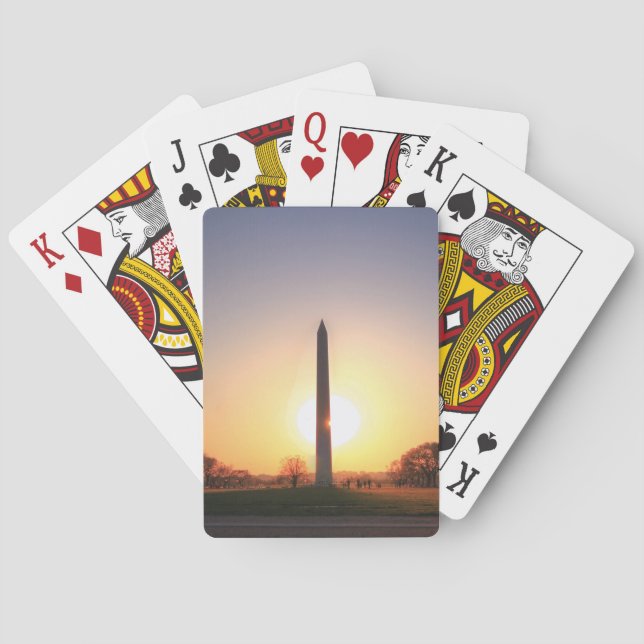 Washington Monument i Sunset Spel Kort (Baksidan)