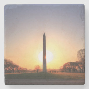 Washington Monument i Sunset Underlägg Sten